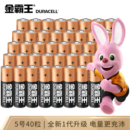 JinBaWang （Duracell）5號(hào)電池40粒裝 堿性電池五號(hào)