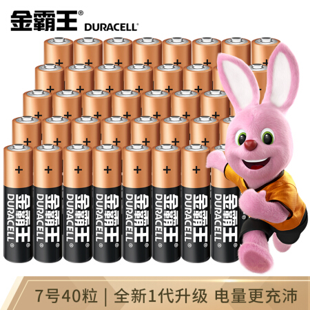 JinBaWang （Duracell）7號(hào)電池40粒裝 堿性電池七號(hào)