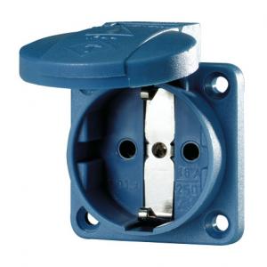 工業(yè)插座 SCHUKO 藍色16A2P+E 230V IP54，11031